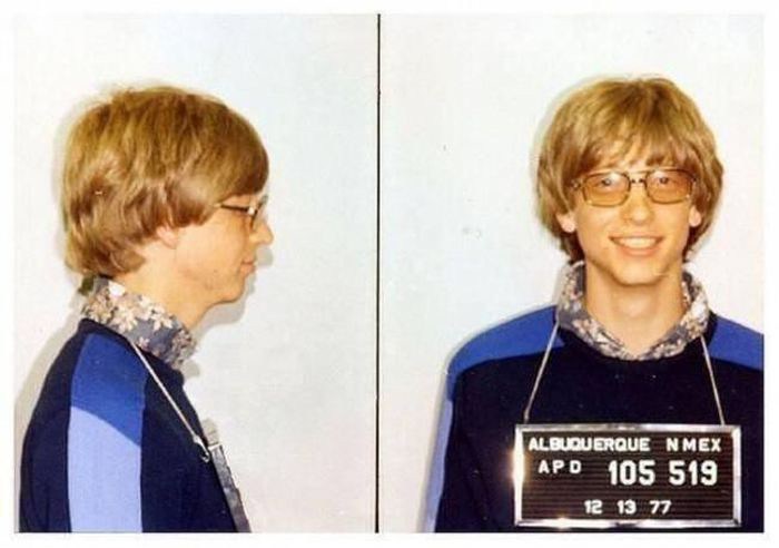 Жүргізу куәлігінсіз көлік айдағаны үшін ұсталған Билл Гейтс, 1977 жыл