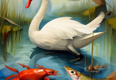 Үш дос немесе аққу, шаян, шортан